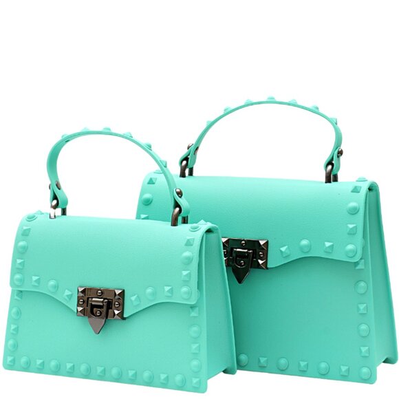 DASTI Studded Jelly Crossbody Bag Mint Green – Mini & Medium Sizes - Picture 11 of 11